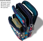 Women's Multi-Pocket Mobile Phone Crossbody Bag with Adjustable Strap