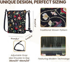 Women's Vintage Jacobean Tapestry Crossbody Sling Bag