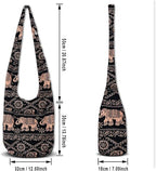 Multicolor Boho Gypsy Crossbody Bag with Adjustable Strap