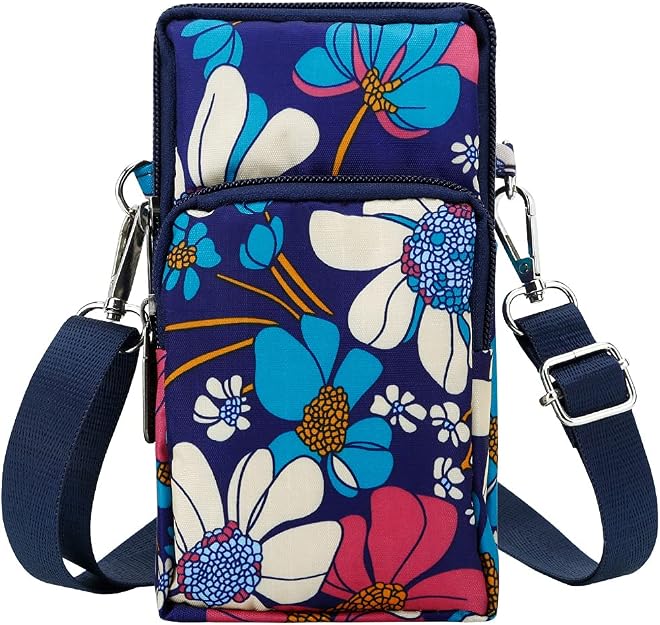 Women's Multi-Pocket Mobile Phone Crossbody Bag with Adjustable Strap