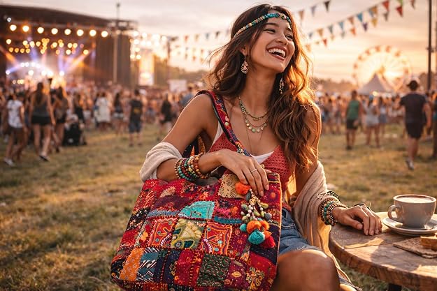 Women's Handmade Cotton Shoulder Handbags