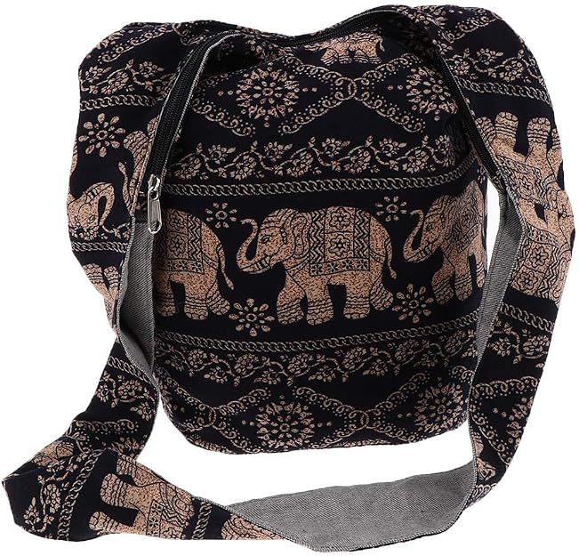 Multicolor Boho Gypsy Crossbody Bag with Adjustable Strap