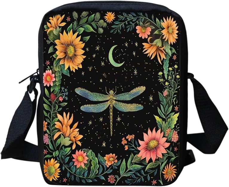Women's Small Waterproof Polyester Crossbody Bag with Zipper