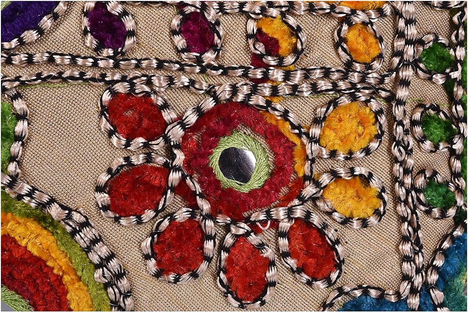 Women's Rajasthani Hand Embroidered Mini Clutch Bag