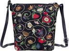 Women's Vintage Jacobean Tapestry Crossbody Sling Bag