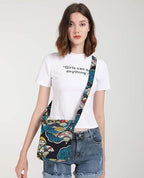 Women's Printed Hippie Fabric Crossbody Bag