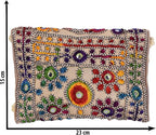 Women's Rajasthani Hand Embroidered Mini Clutch Bag
