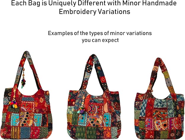 Women's Handmade Cotton Shoulder Handbags