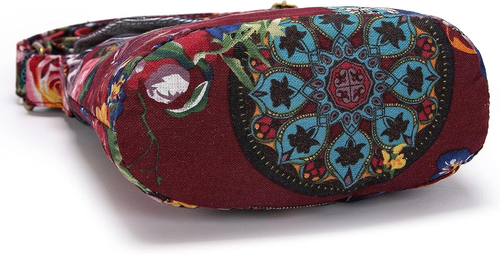Women's Handmade Printed Hippie Crossbody Bag